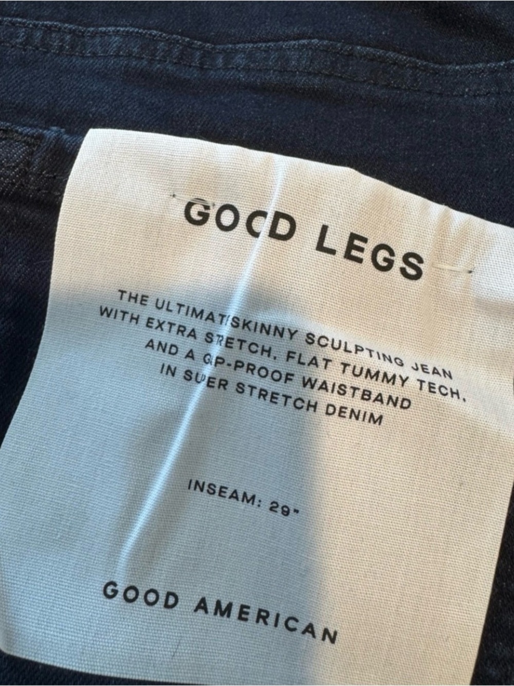NWT Good American Dark Blue High Waisted Always Fit Good Leg Jeans Size 6-12 - Picture 11 of 14